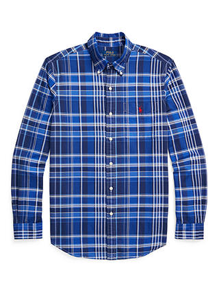 Ralph Lauren Polo Ralph Lauren Check Long Sleeve Cotton Shirt, Blue/Multi