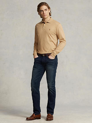 Polo Ralph Lauren Slim Fit Soft Cotton Polo Shirt, Camel, Classic Camel Htr