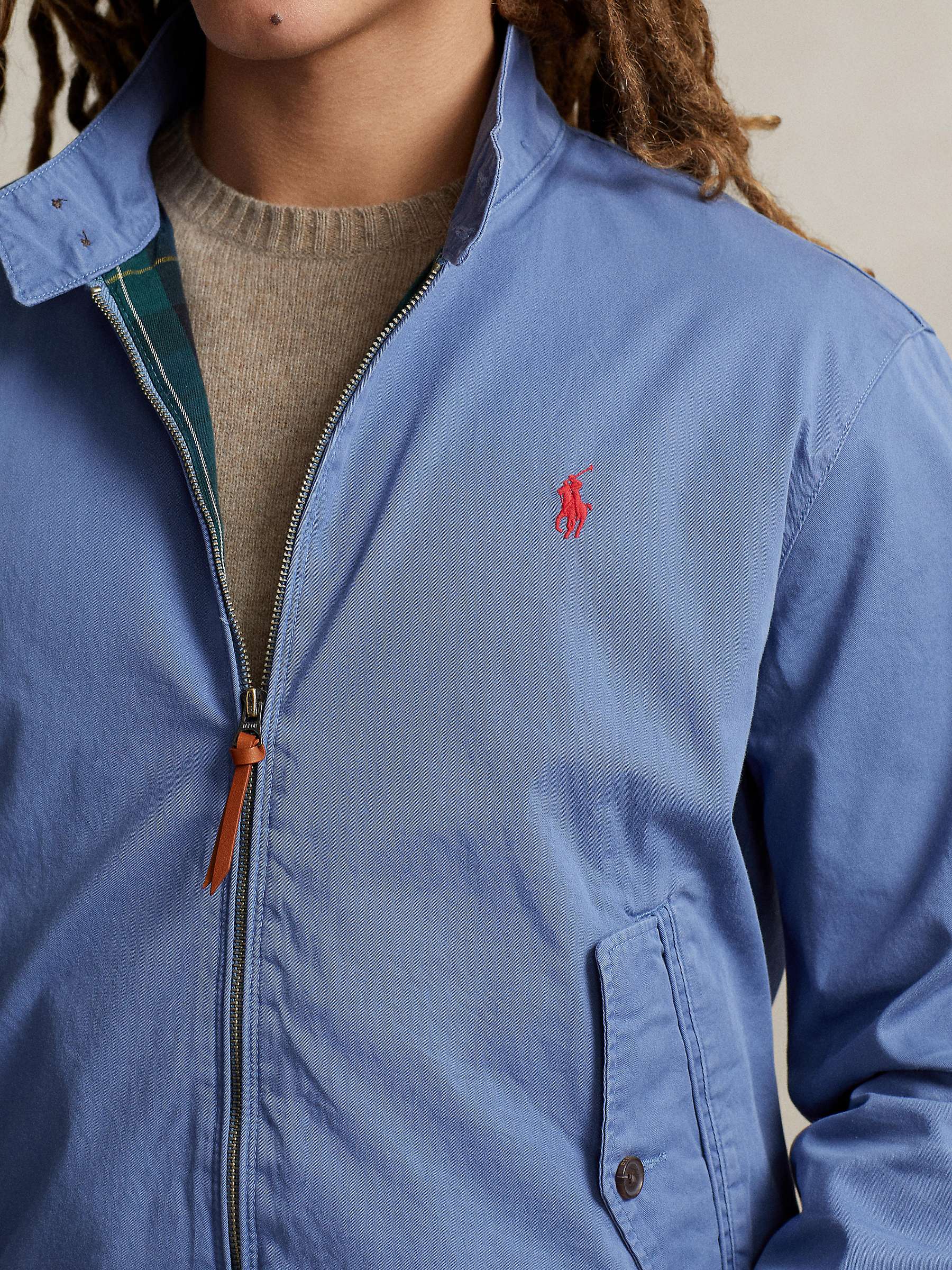 Polo Ralph Lauren City Windbreaker Jacket, Blue at John Lewis & Partners