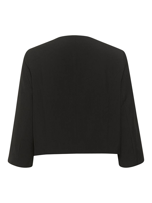 KAFFE Anni 3/4 Sleeve Cropped Blazer, Black