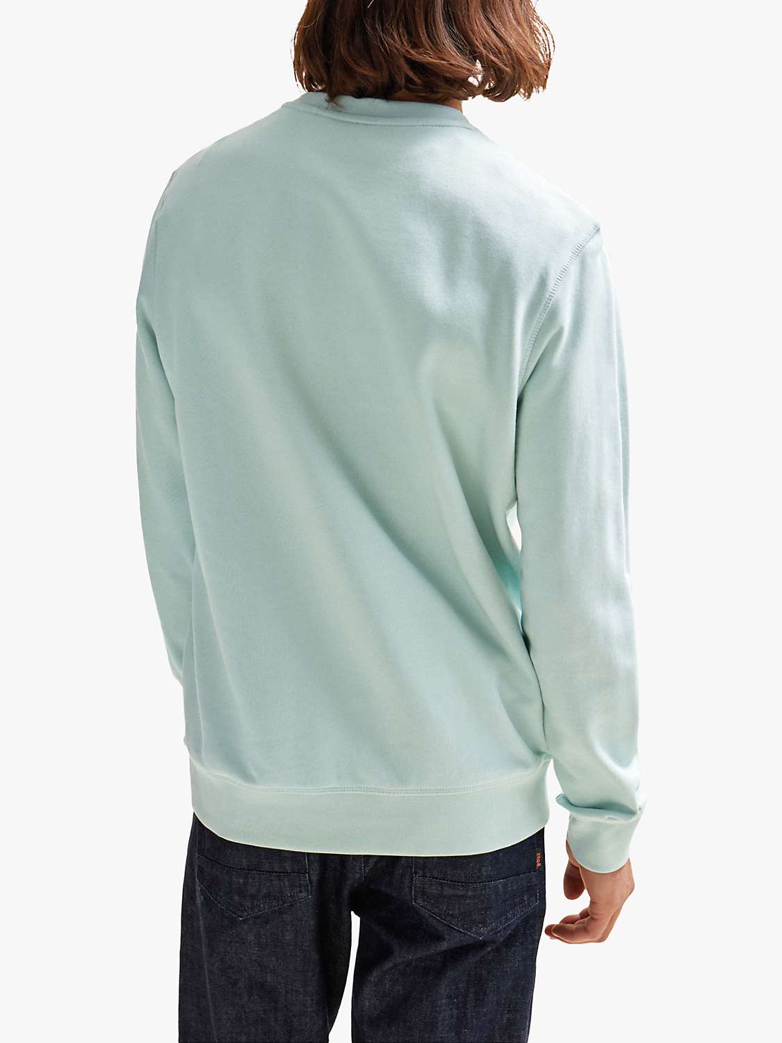 Buy BOSS Westart Sweatshirt, Turquoise/Aqua Online at johnlewis.com