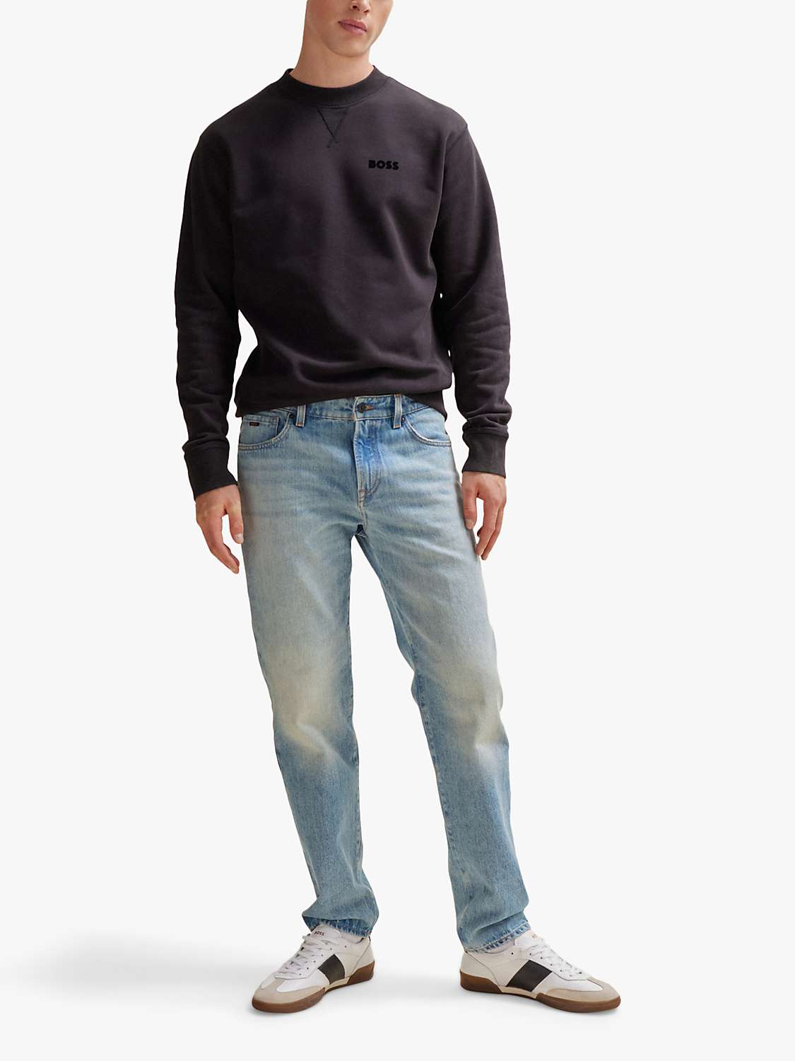 Buy BOSS Maine Authentic Denim Jeans, Blue Online at johnlewis.com