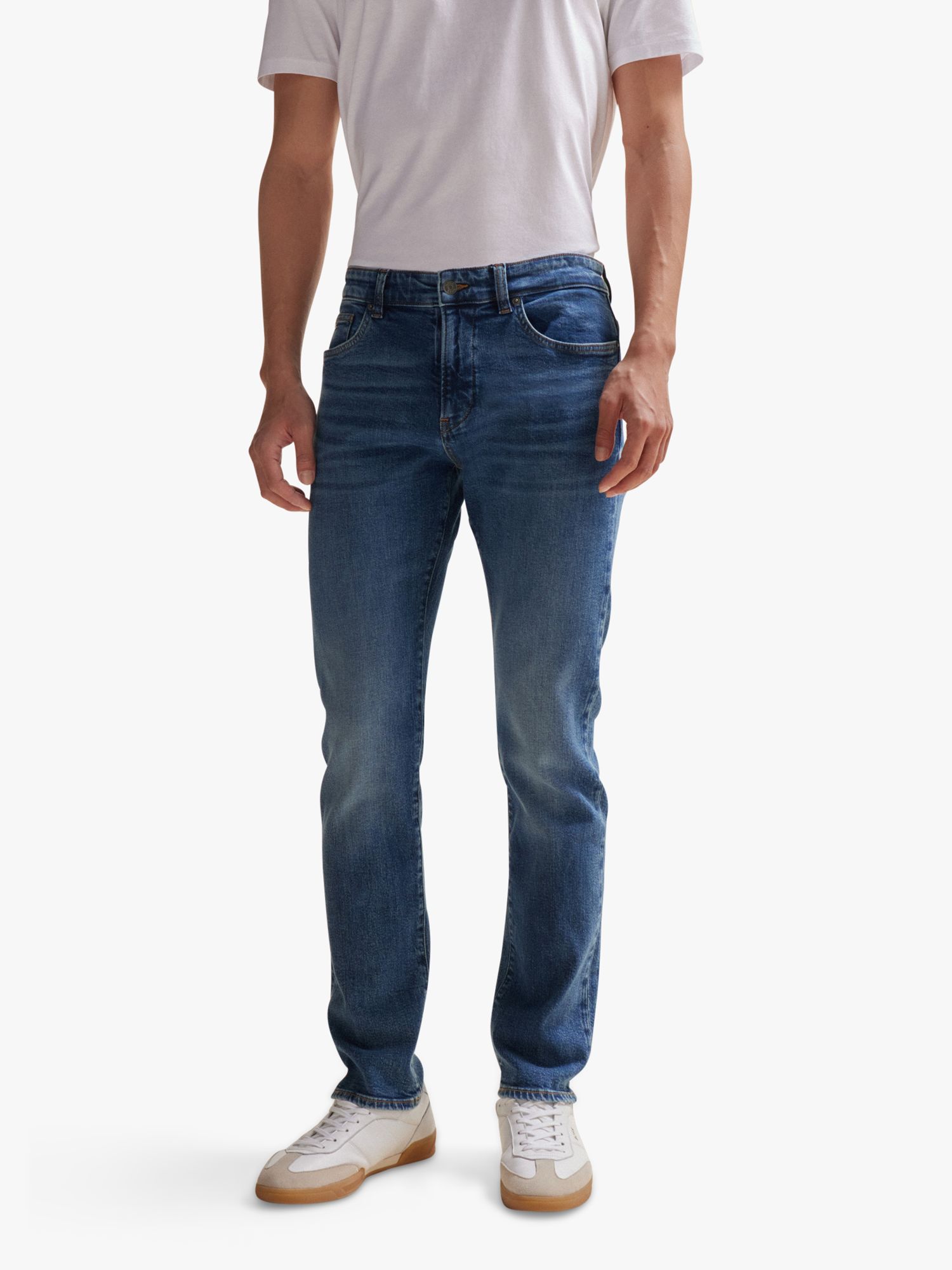 BOSS Delware Slim Fit Jeans, Blue, 33S