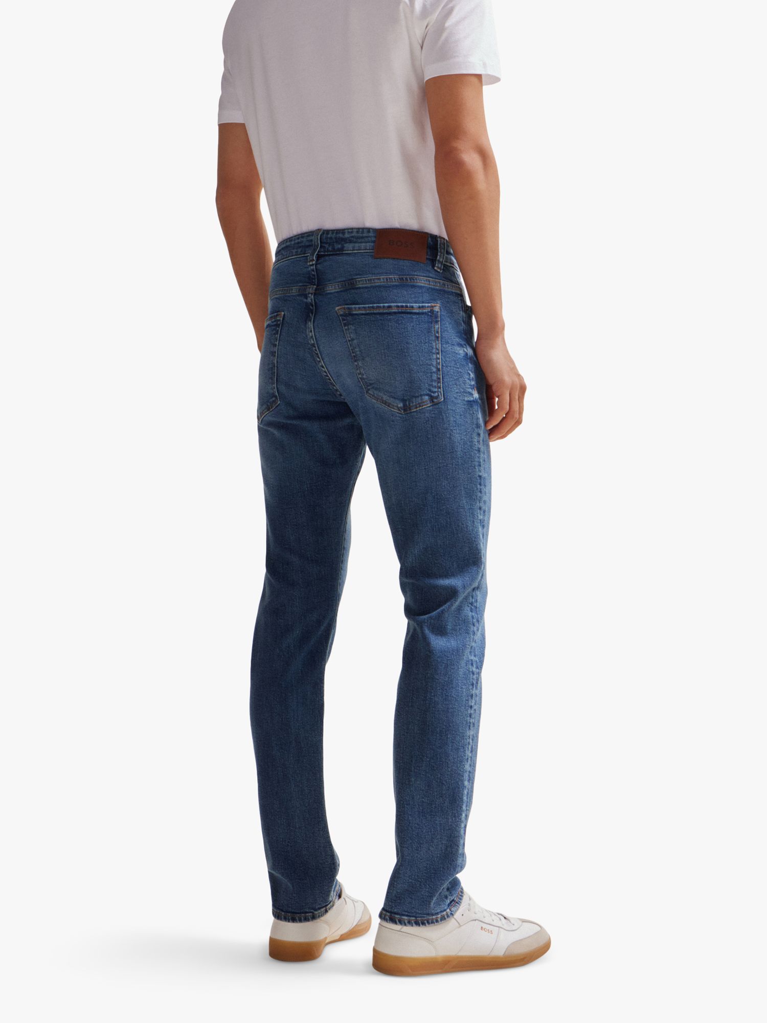 BOSS Delware Slim Fit Jeans, Blue, 33S