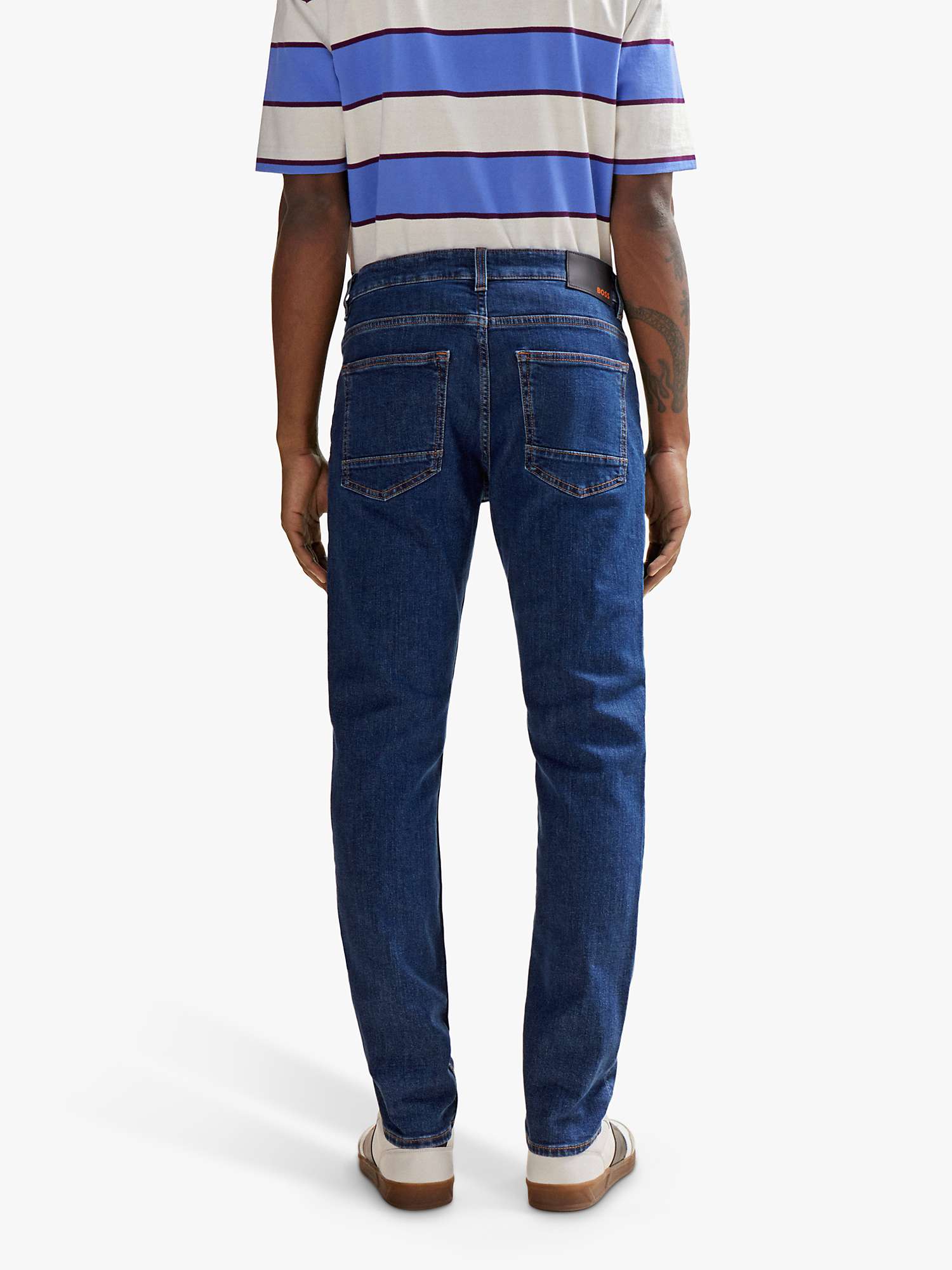 Buy BOSS Delaware 90ies Jeans, Navy Online at johnlewis.com