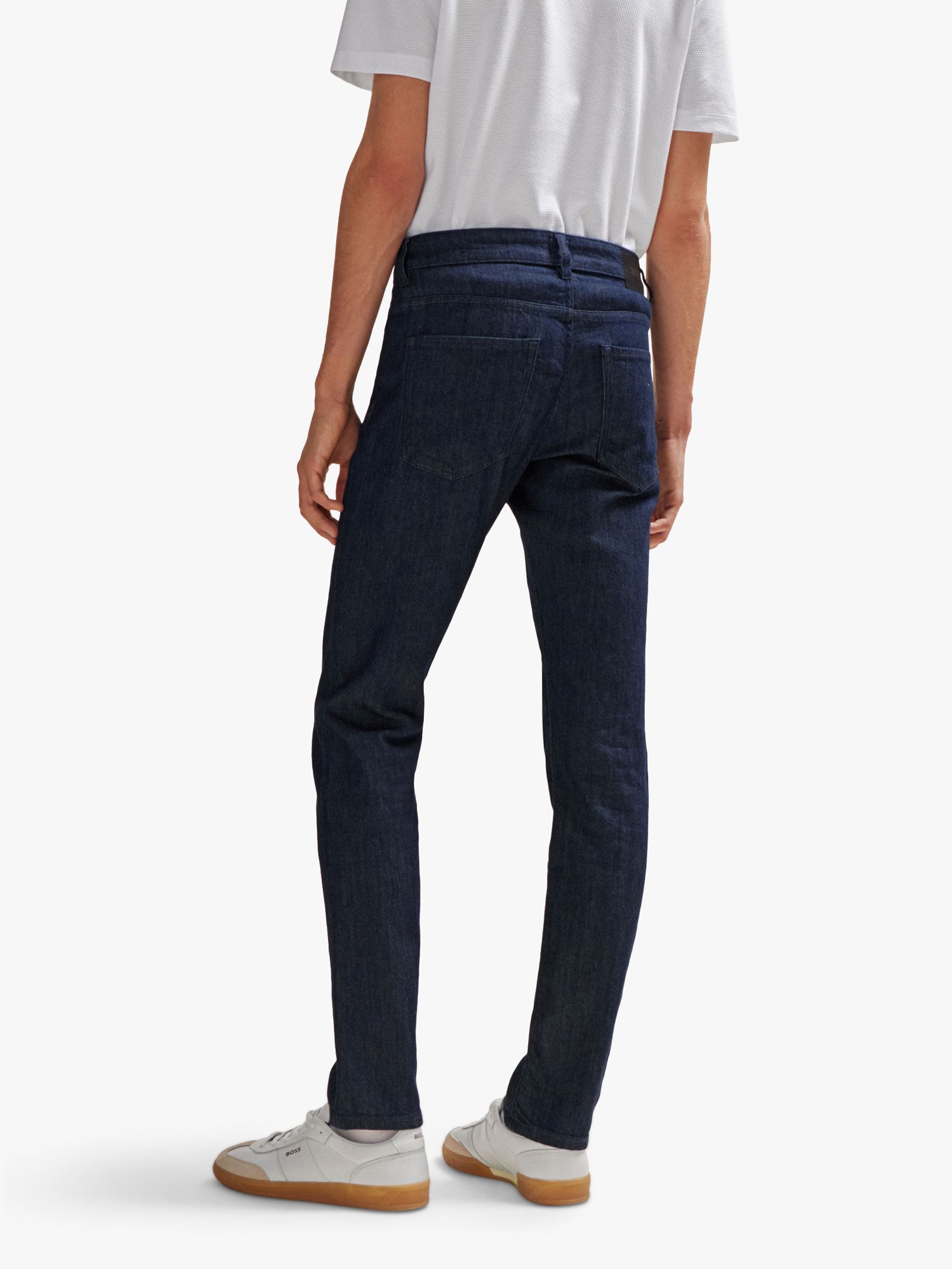 BOSS Delaware Slim Fit Jeans, Dark Blue, 34S