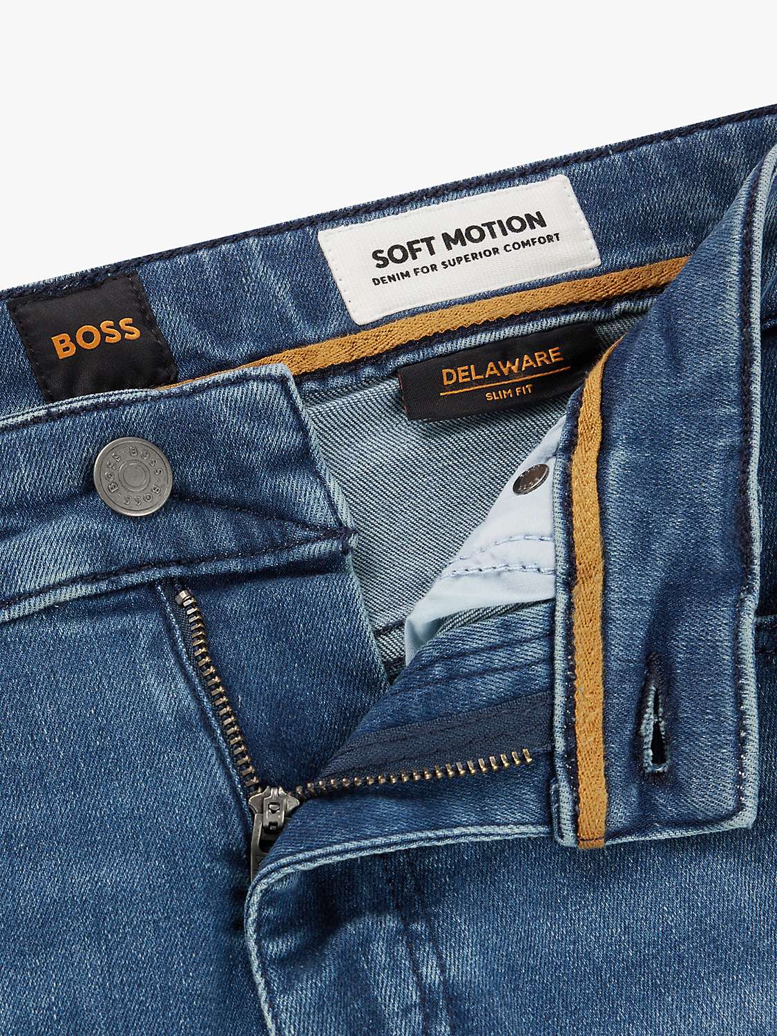 Buy BOSS Delaware Slim Fit Jeans, Bright Blue Online at johnlewis.com