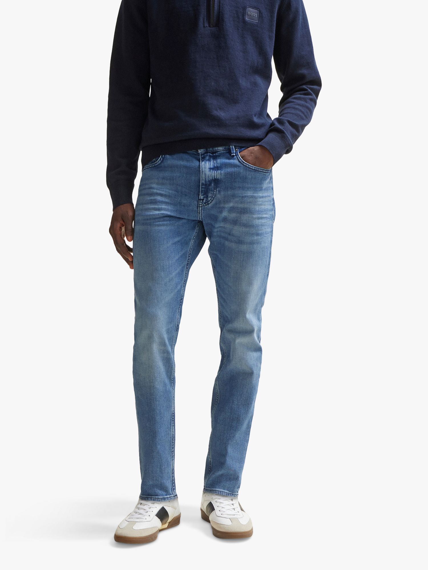 BOSS Delano Slim Fit Jeans, Blue, 30R
