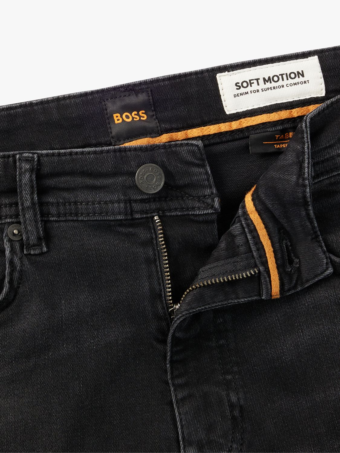 BOSS Taber Zip Tapered Jeans, Dark Grey, 38XL