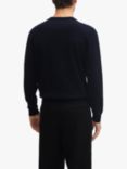 BOSS Pacello Cotton V-Neck Jumper, Navy