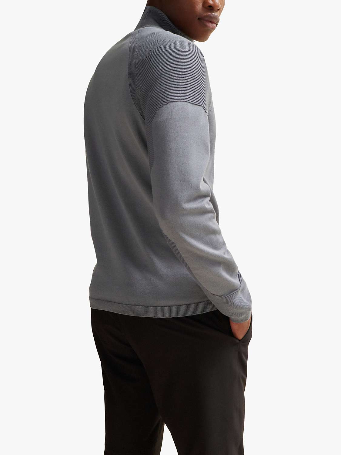 Buy BOSS Perform-X Thermo-Flex Bi-Cotton Knitted Jumper, Grey Online at johnlewis.com