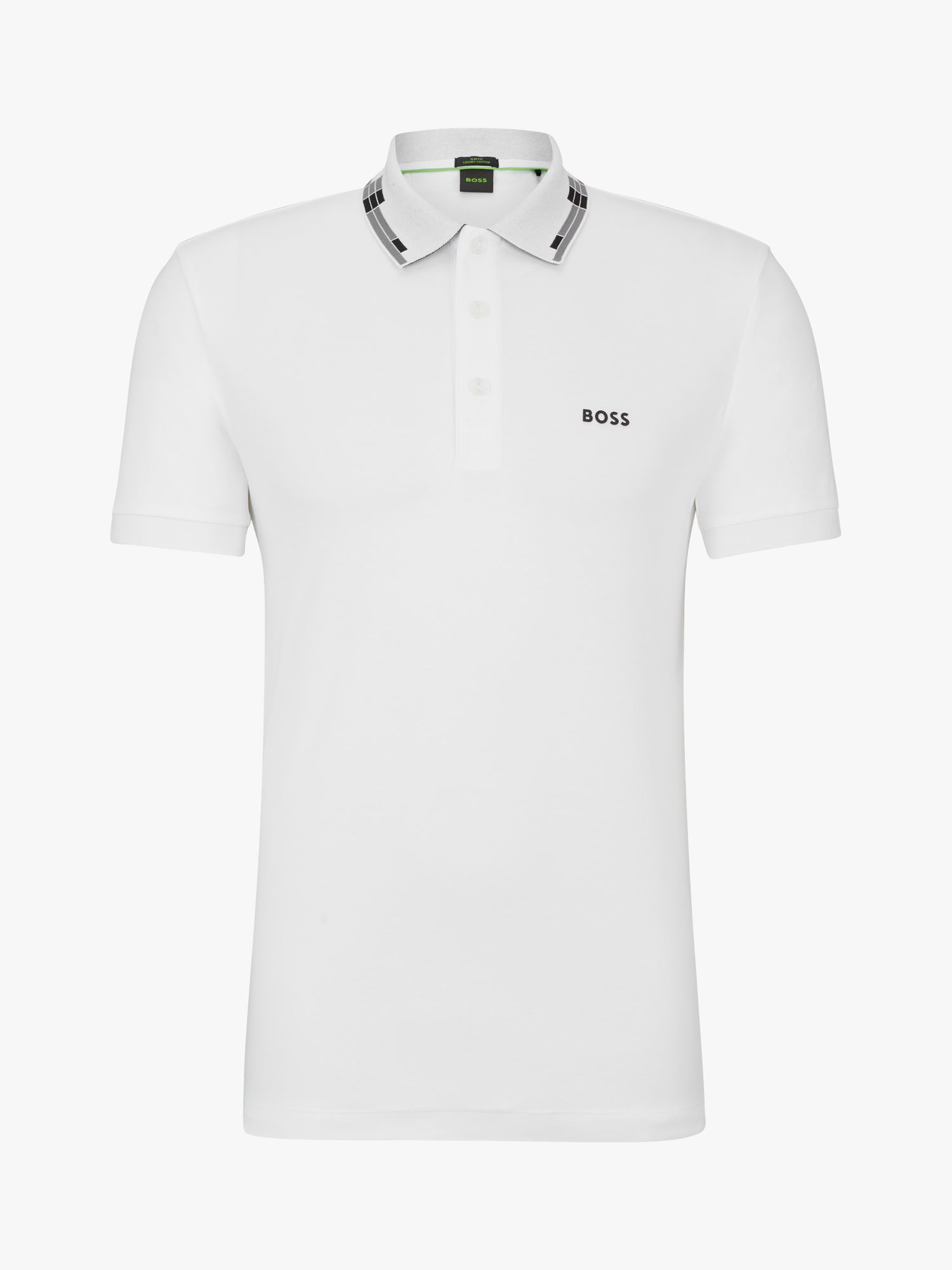 BOSS Paule 100 Polo Shirt, White at John Lewis & Partners