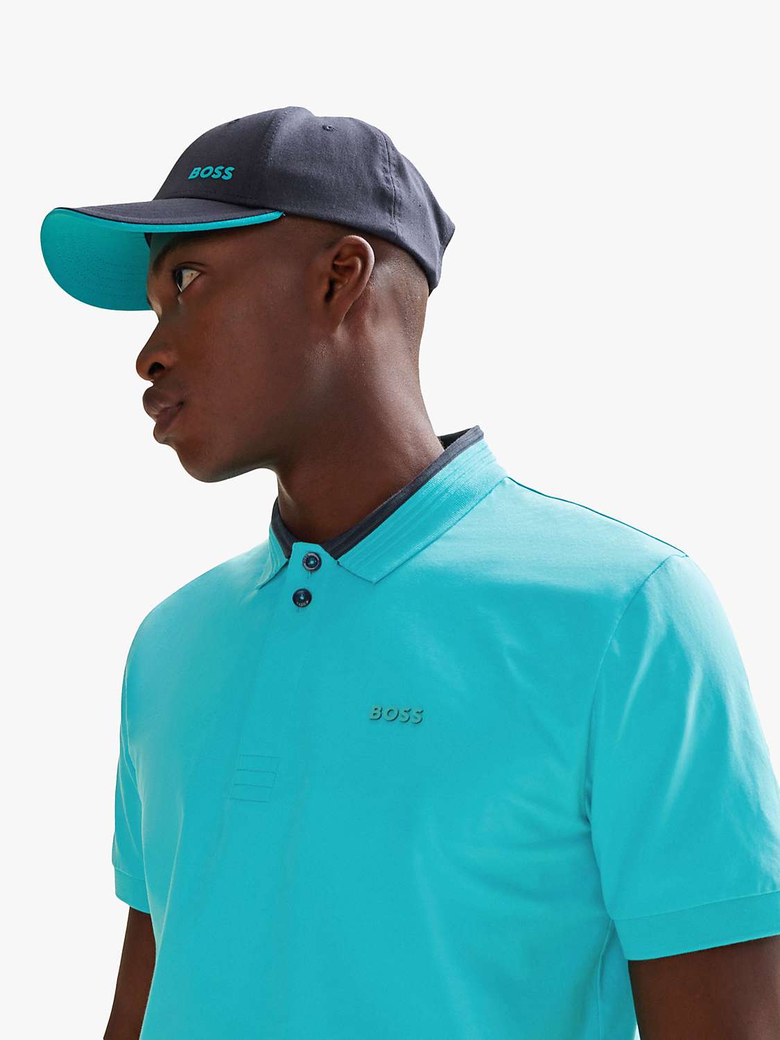Buy BOSS Paddy 367 Polo Shirt, Teal Online at johnlewis.com