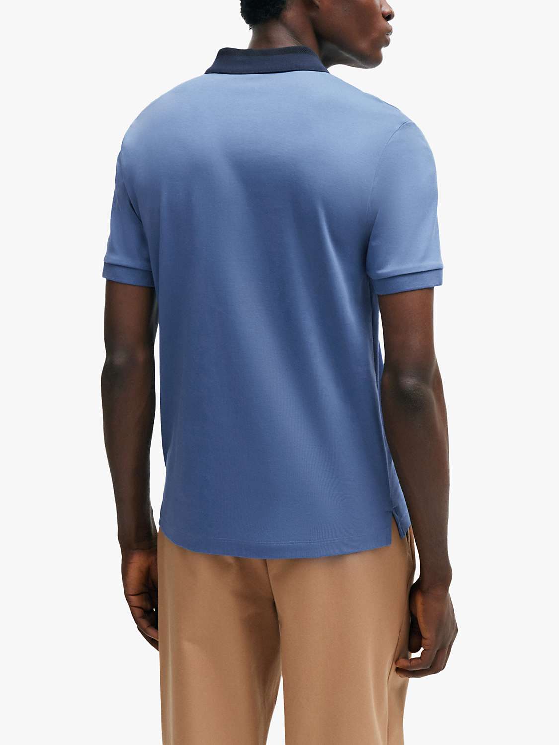 Buy BOSS Phillipson Cotton Polo Shirt, Blue Online at johnlewis.com