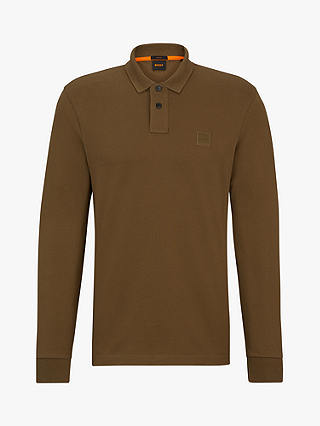BOSS Passerby 368 Long Sleeve Polo Shirt, Green