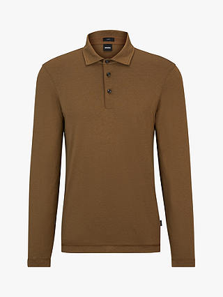 BOSS Pleins 24 Jersey Polo Shirt, Brown