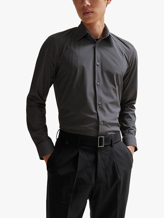 BOSS P-Roan Kent Long Sleeve Shirt, Grey