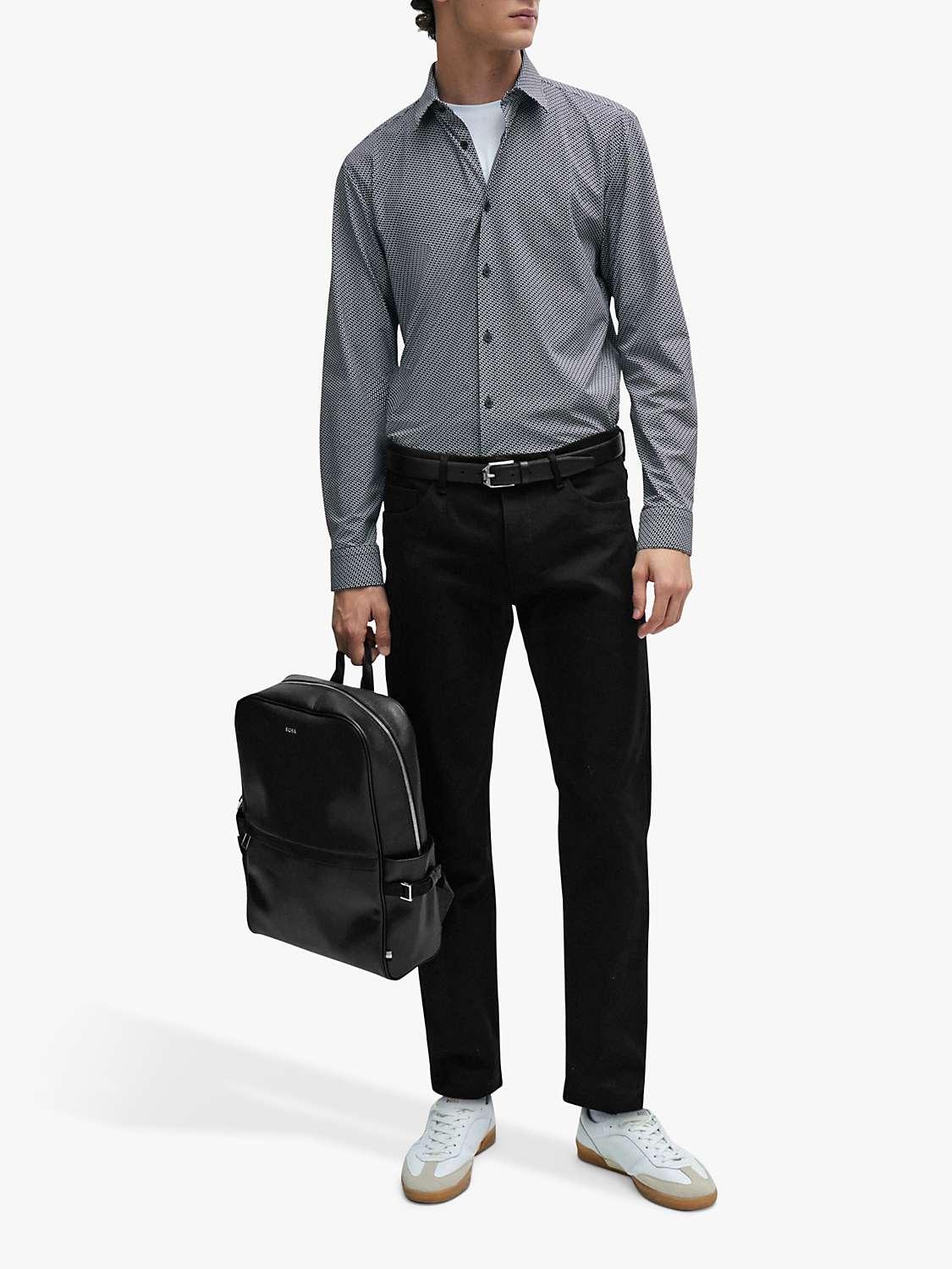 Buy BOSS Roan Kent Shirt, Black Online at johnlewis.com