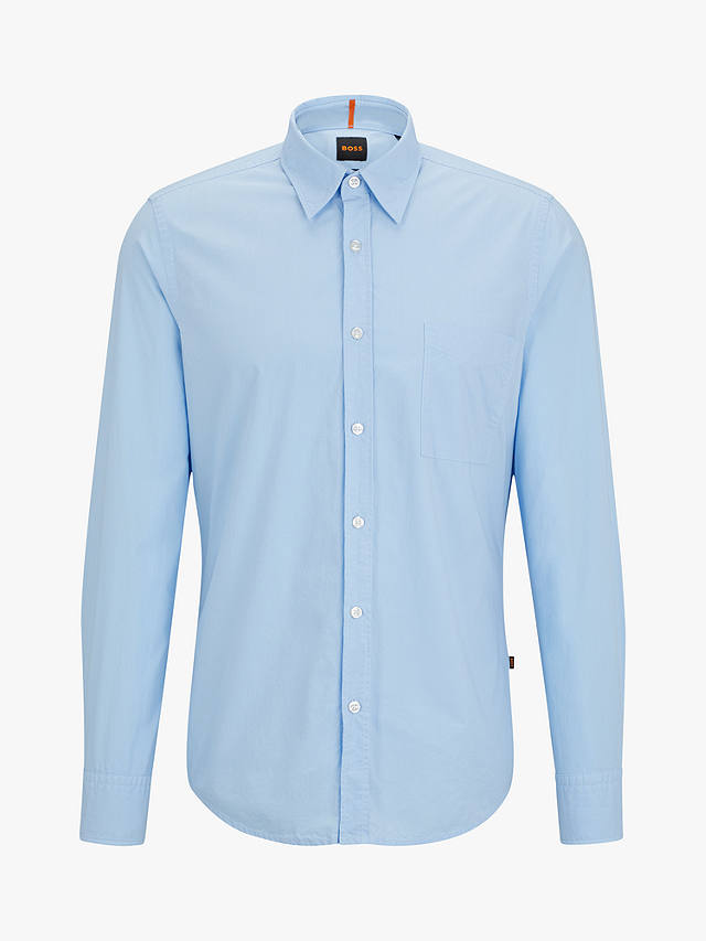 BOSS Relegant Long Sleeve Shirt, Open Blue