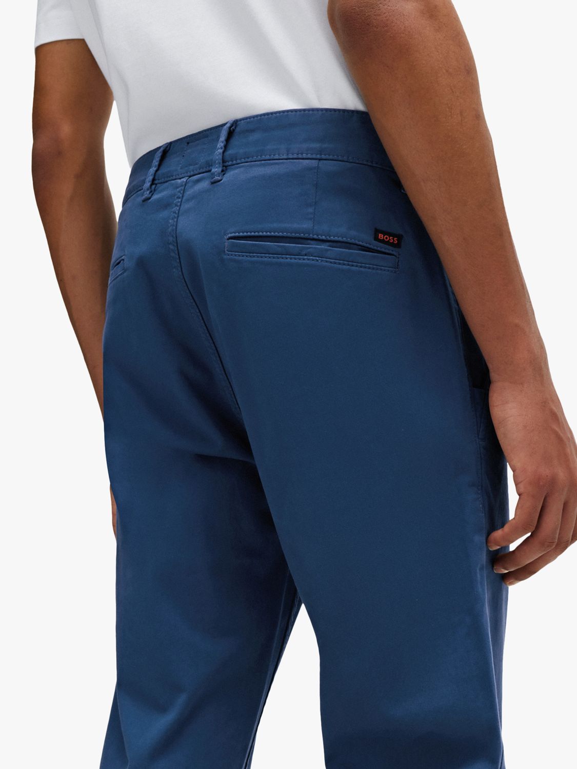 Buy BOSS Slim Fit Comfort Stretch Chinos, Navy Online at johnlewis.com