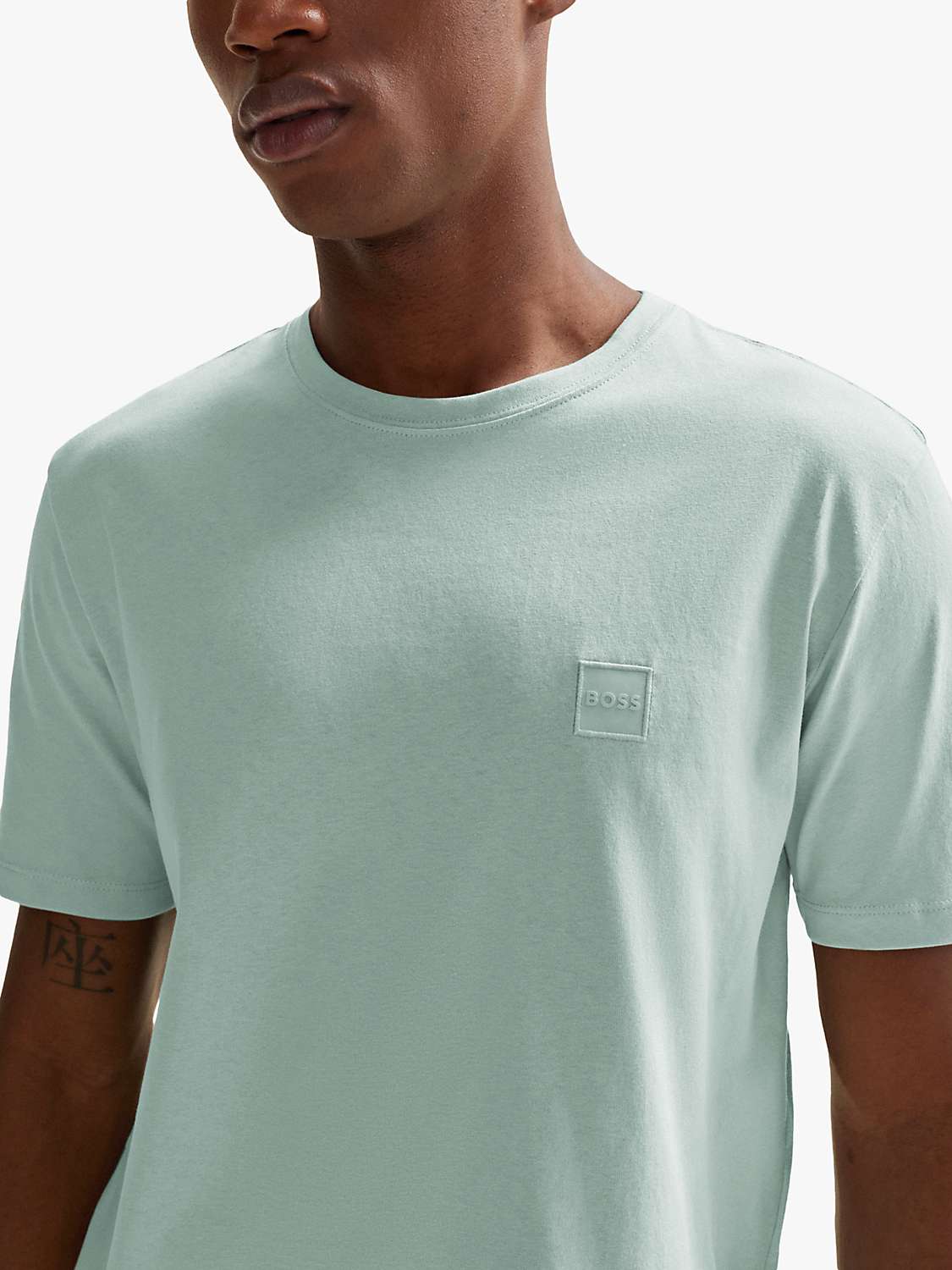 Buy BOSS Tales 446 Short Sleeve T-Shirt, Turquoise Online at johnlewis.com