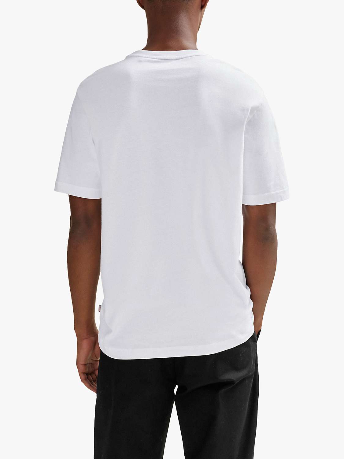 Buy BOSS TeScorpion 101 Natural T-Shirt, White/Black Online at johnlewis.com