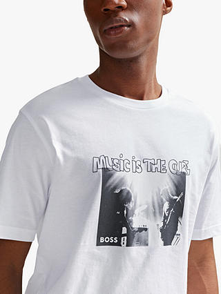 BOSS TeScorpion 101 Natural T-Shirt, White/Black