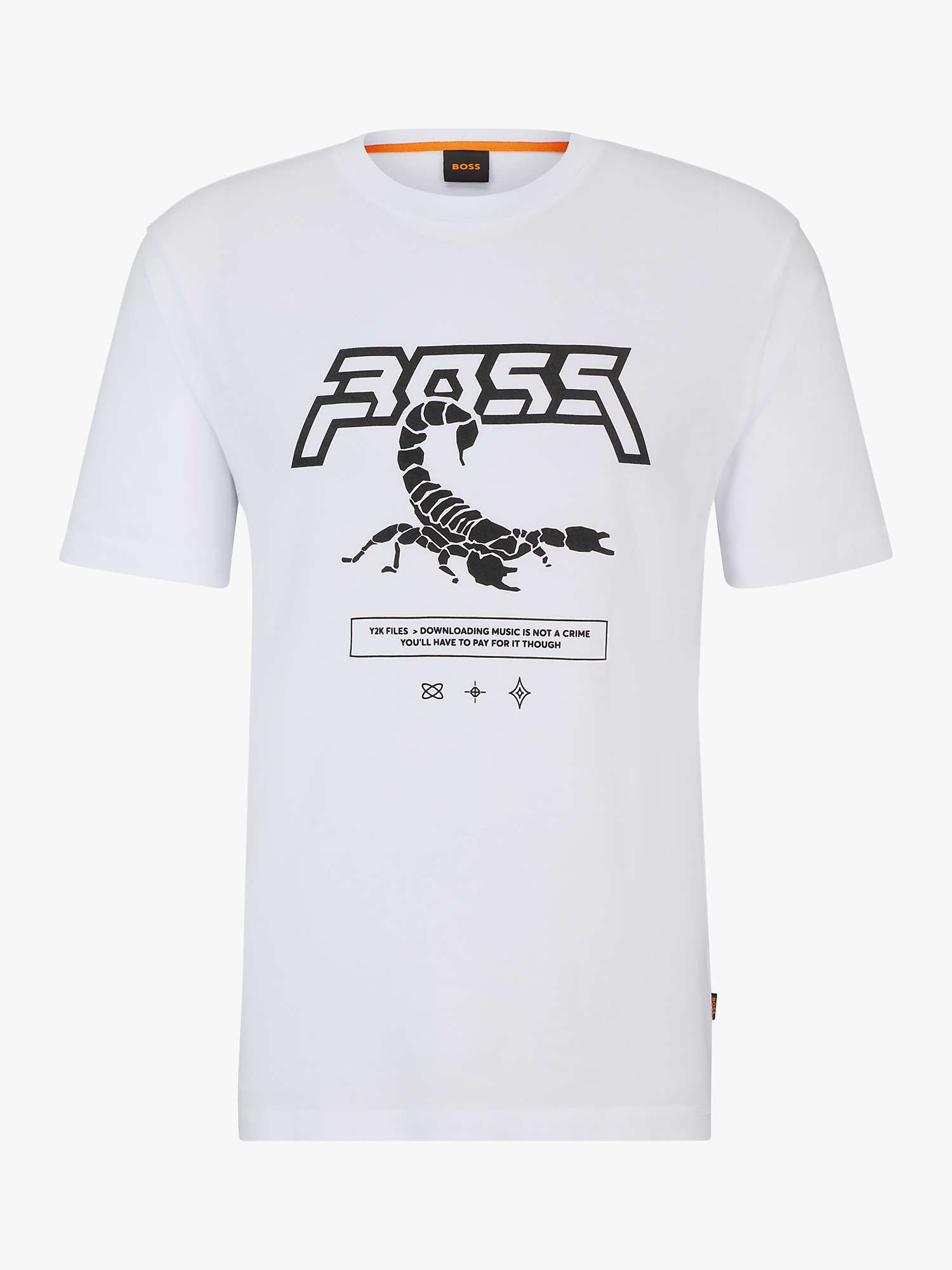 Buy BOSS TeScorpion T-Shirt, White/Black Online at johnlewis.com