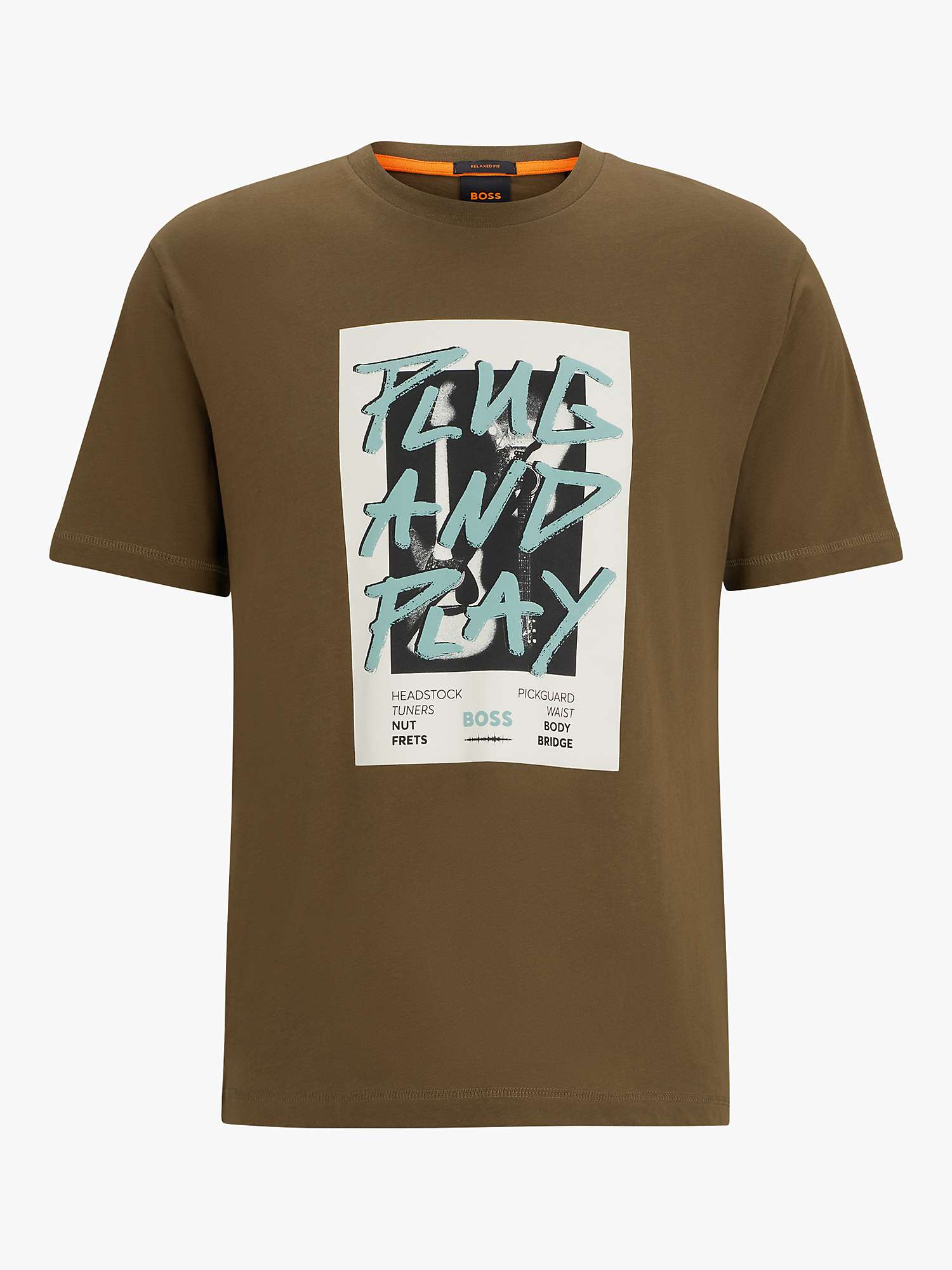 Buy BOSS Pantera 369 T-Shirt, Green/Multi Online at johnlewis.com