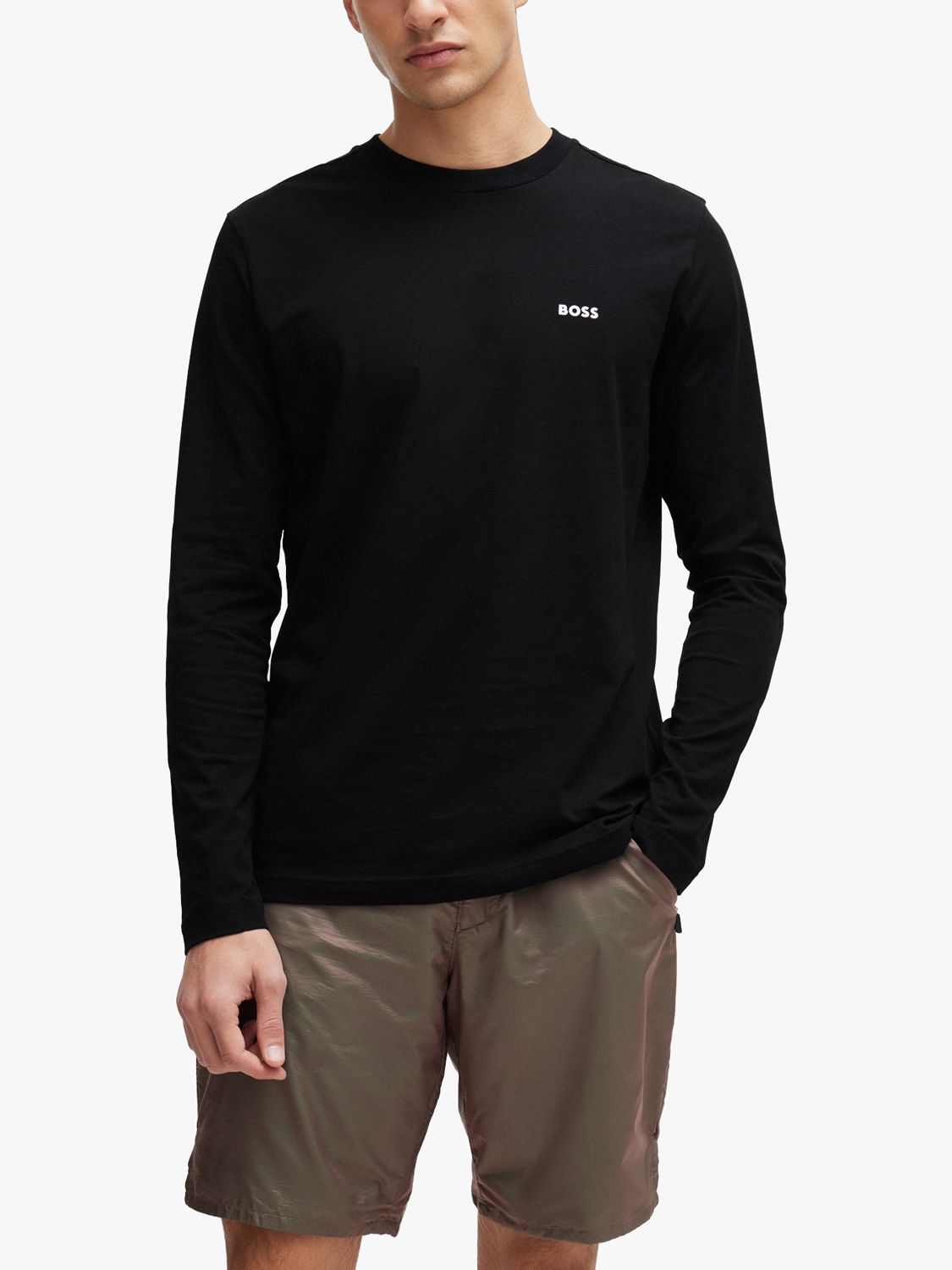 Buy BOSS Long Sleeved Cotton T-Shirt Online at johnlewis.com
