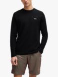 BOSS Long Sleeved Cotton T-Shirt, Black