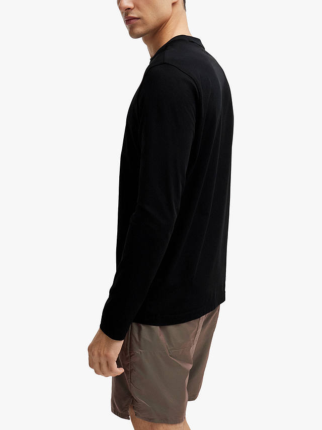BOSS Long Sleeved Cotton T-Shirt, Black