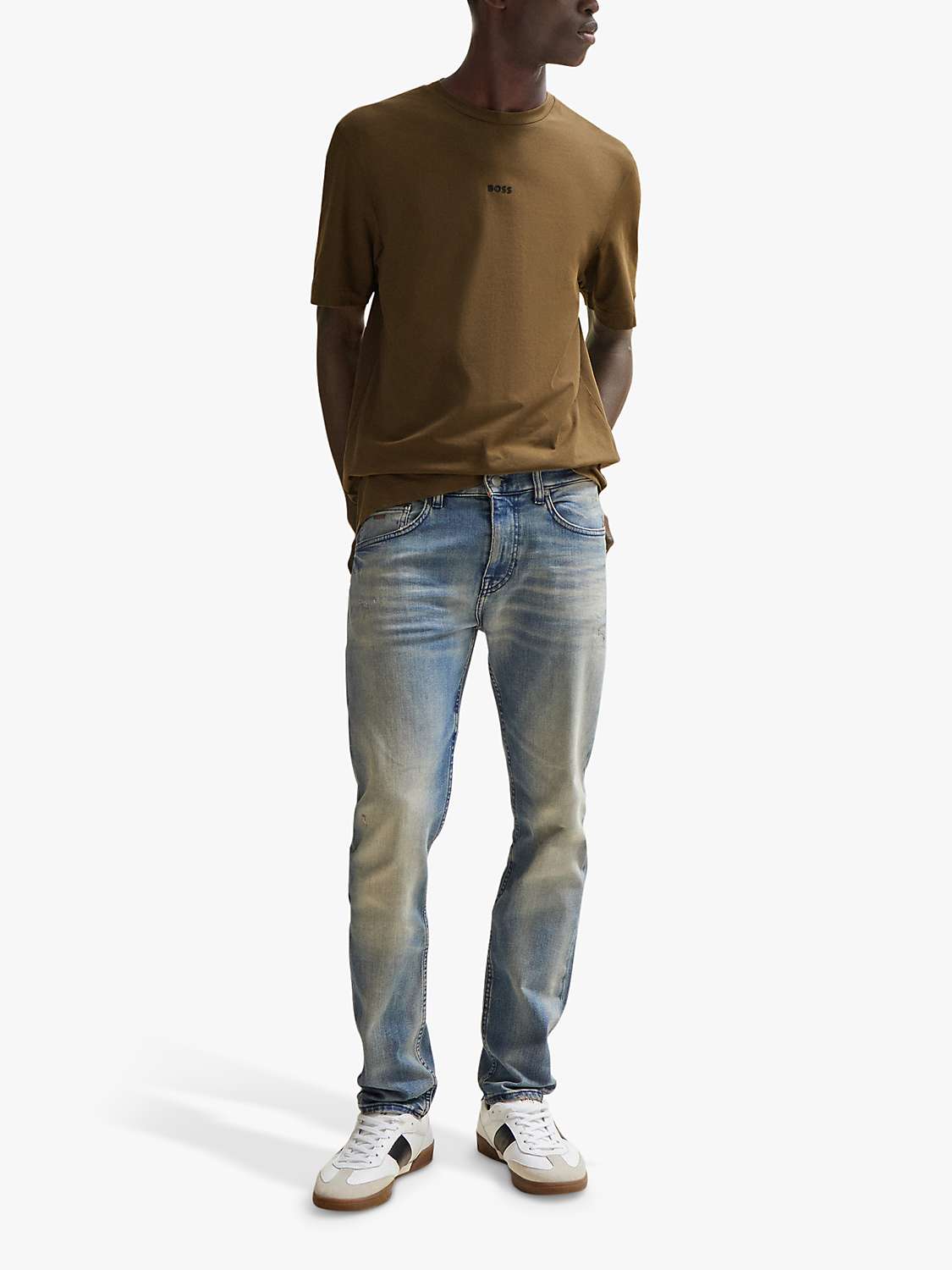 Buy BOSS Tchup 368 T-Shirt, Green Online at johnlewis.com