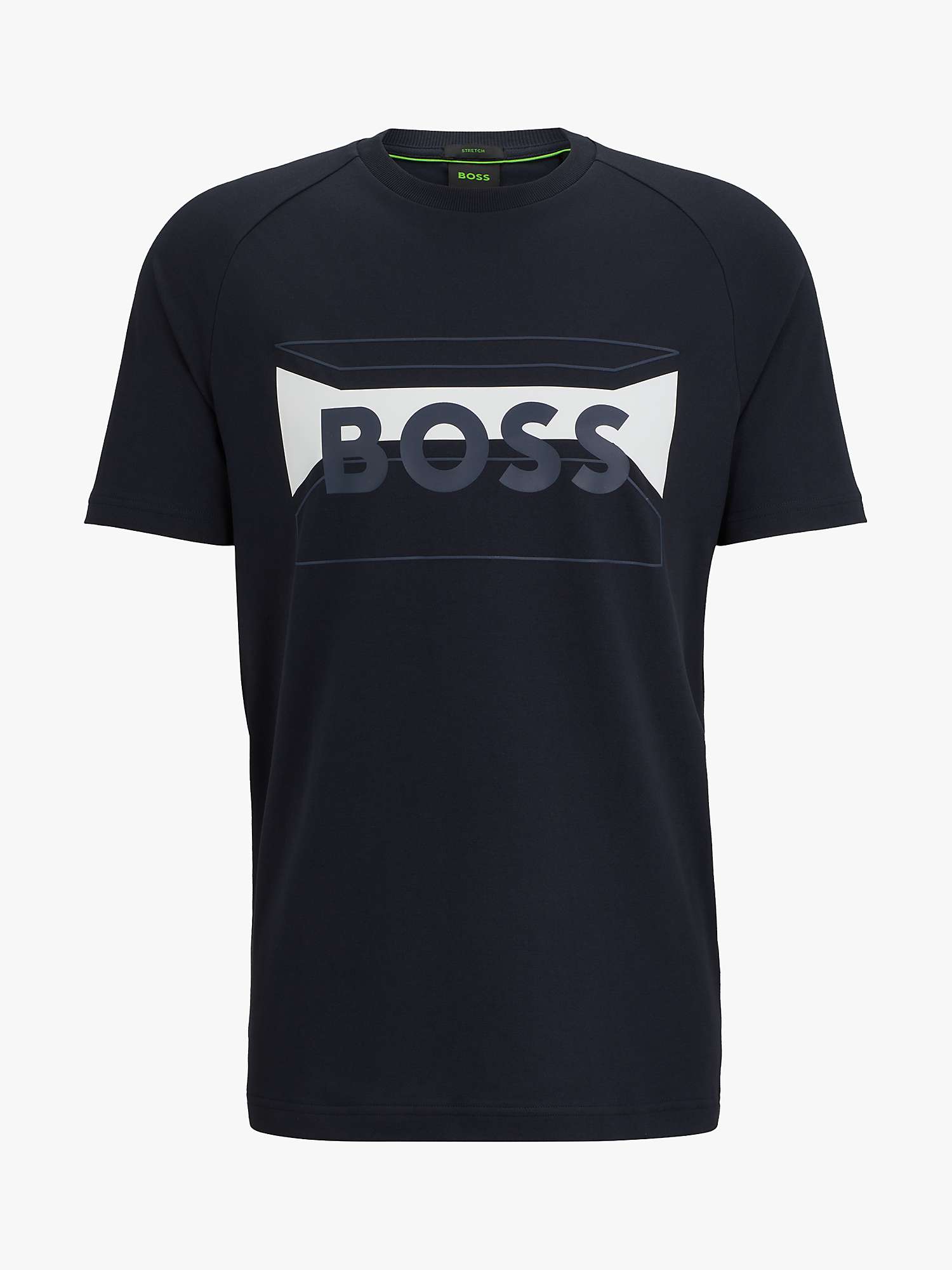 Buy BOSS Tee 2 402 Short Sleeve T-Shirt, Dark Blue Online at johnlewis.com