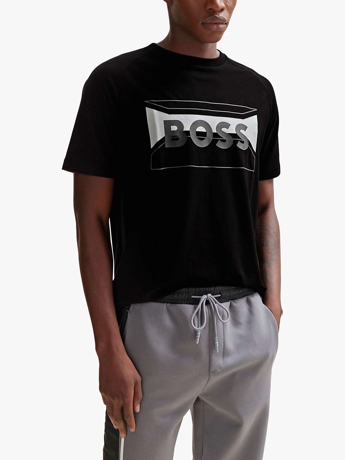 Buy BOSS Tee 2 Short Sleeve T-Shirt, Black Online at johnlewis.com