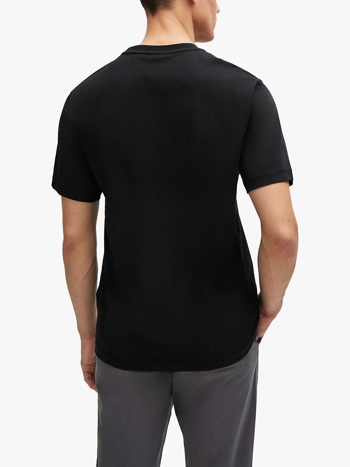 Buy BOSS Retro Leo T-Shirt, Black Online at johnlewis.com