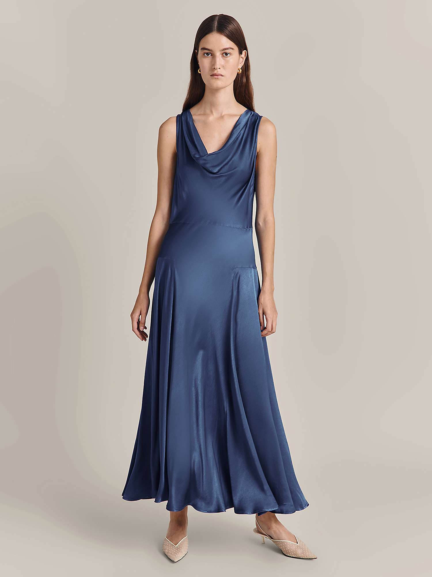 Buy Ghost Evelyn Dress, Blue Online at johnlewis.com
