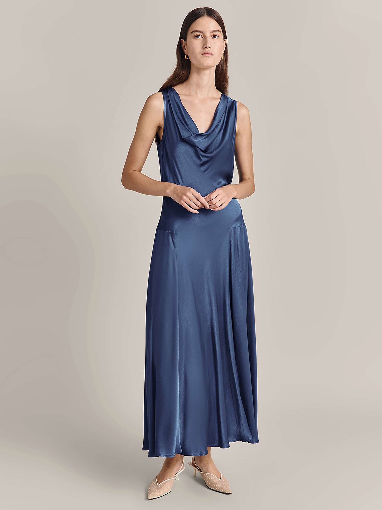 Buy Ghost Evelyn Dress, Blue Online at johnlewis.com