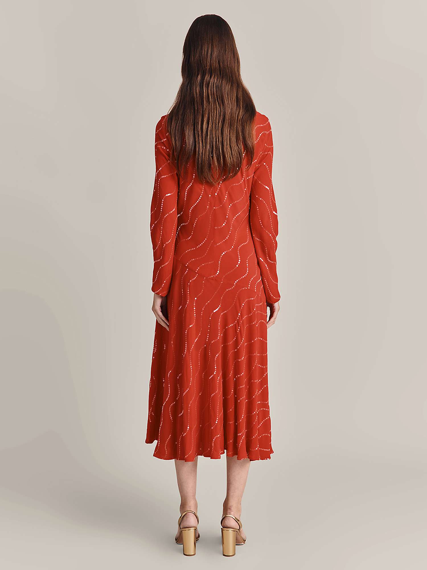 Buy Ghost Ophelia Embellished Midi Dress Online at johnlewis.com