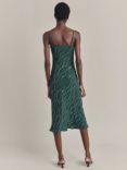 Ghost Cordelia Slip Midi Dress, Dark Green