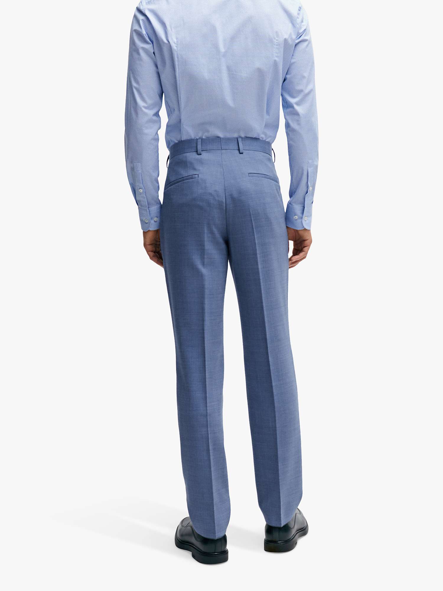 Buy BOSS Leon Wool Blend Suit Trousers, Open Blue Online at johnlewis.com