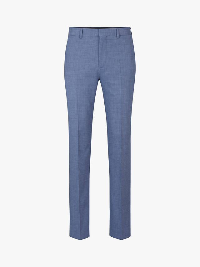 BOSS Leon Wool Blend Suit Trousers, Open Blue