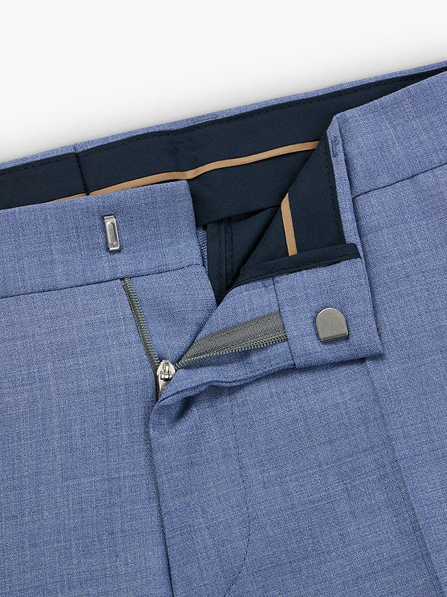 BOSS Leon Wool Blend Suit Trousers, Open Blue