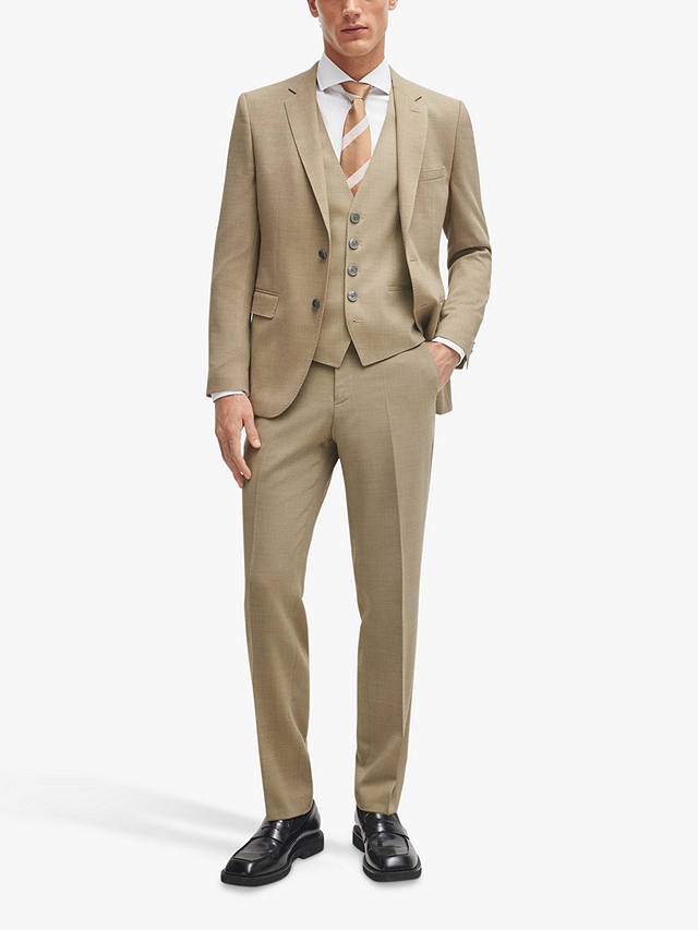 HUGO BOSS Leon Suit Trousers, Medium Beige