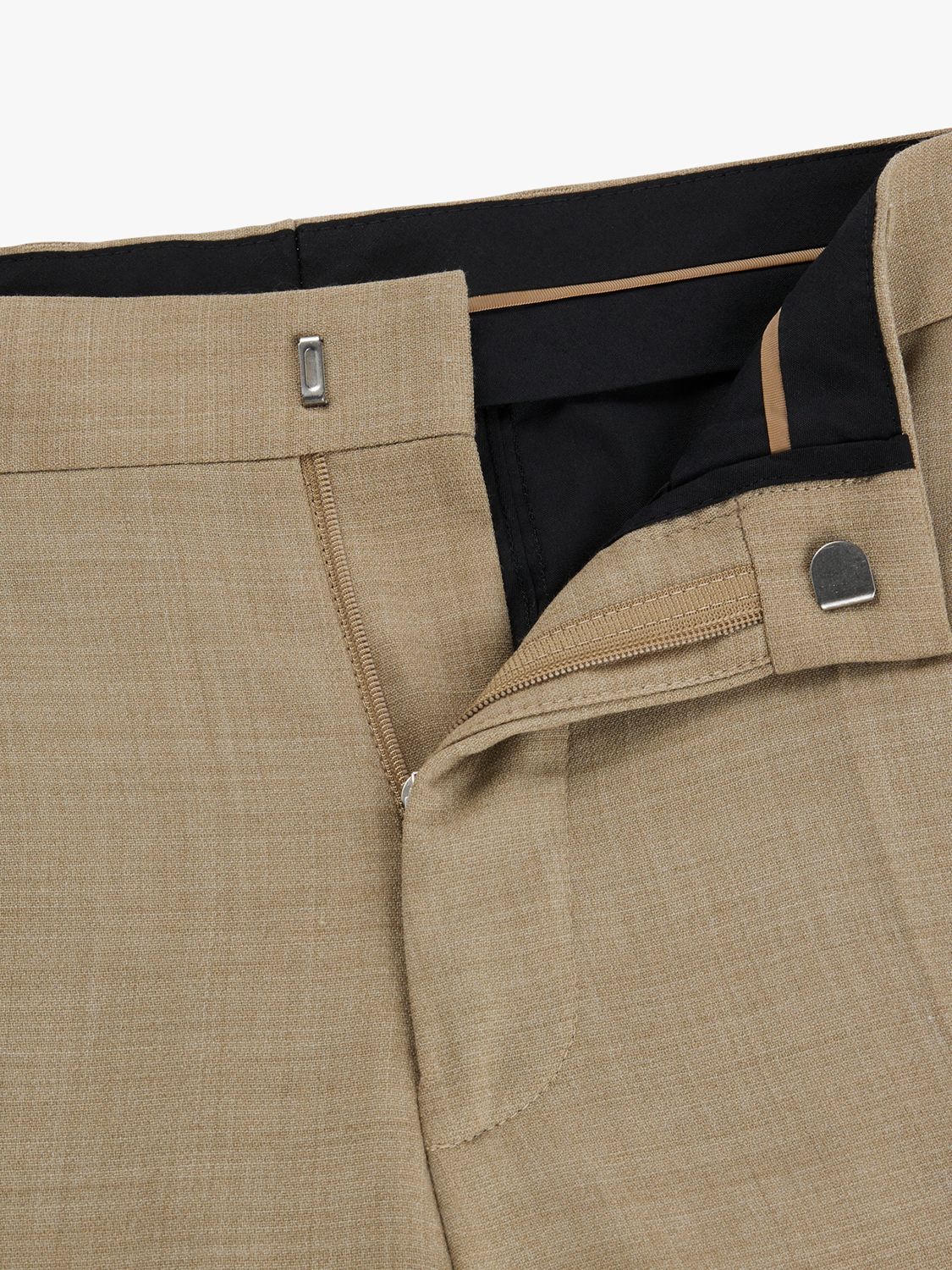 HUGO BOSS Leon Suit Trousers, Medium Beige at John Lewis & Partners
