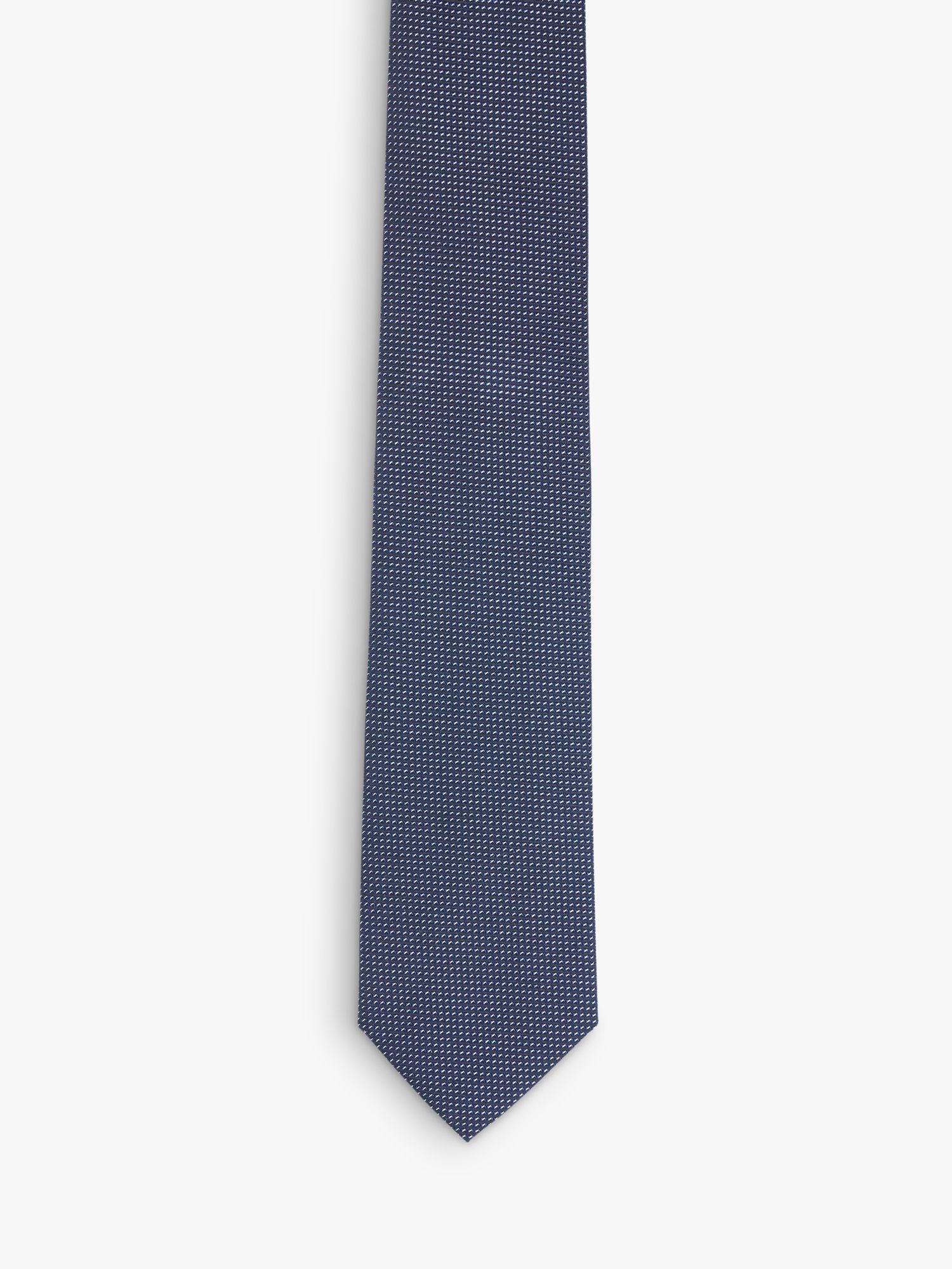 BOSS Silk Geometric Tie, Dark Blue at John Lewis & Partners