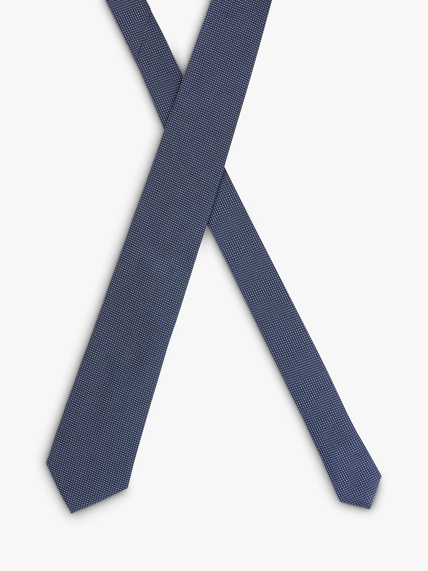 Buy BOSS Silk Geometric Tie, Dark Blue Online at johnlewis.com