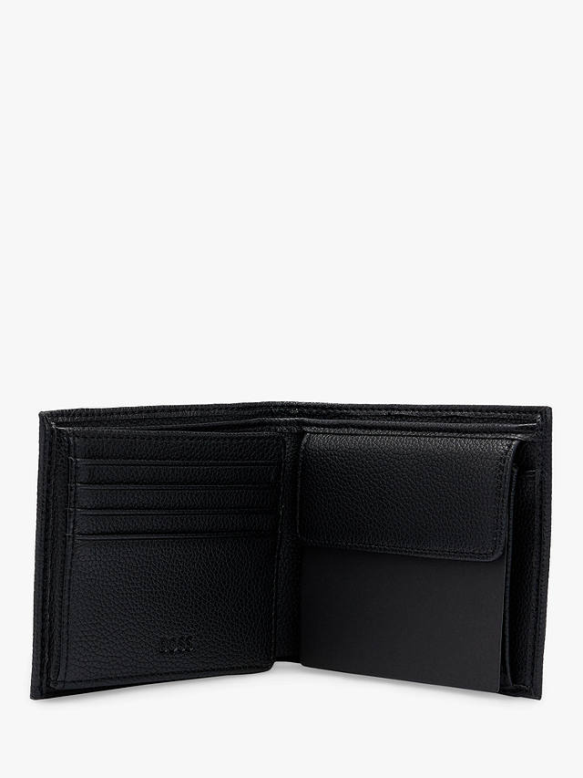 BOSS Ray Faux Leather Trifold Wallet, Black