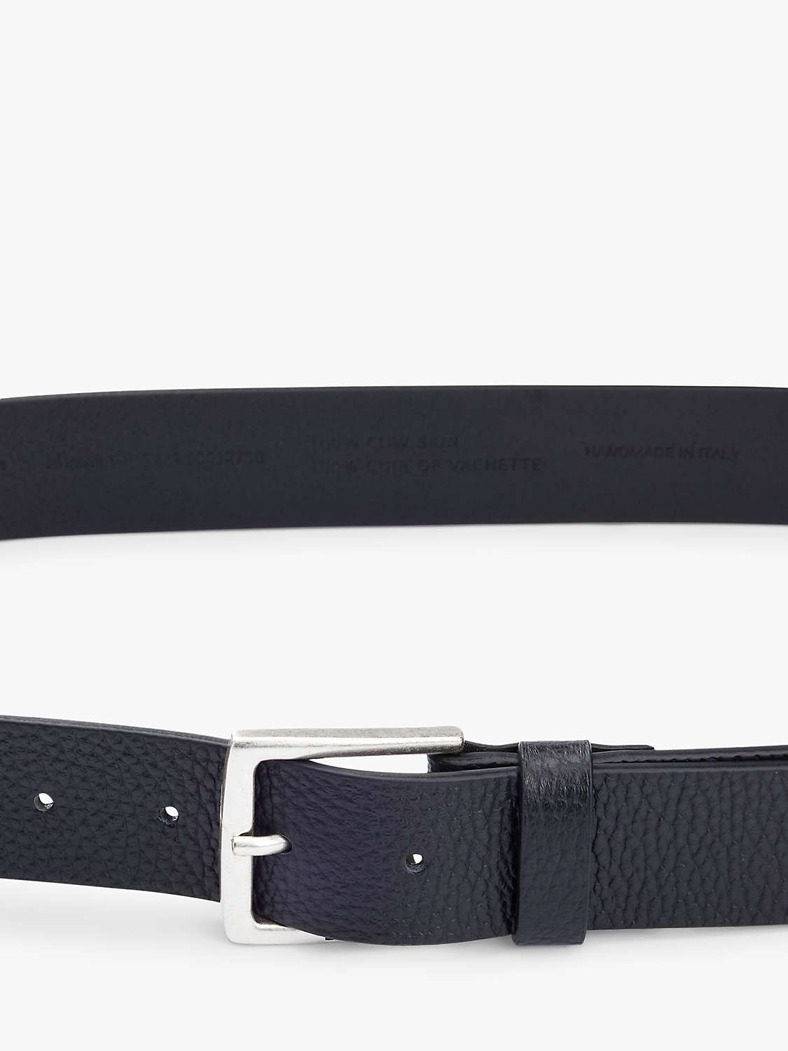 Buy BOSS Rummi Leather Belt, Black Online at johnlewis.com
