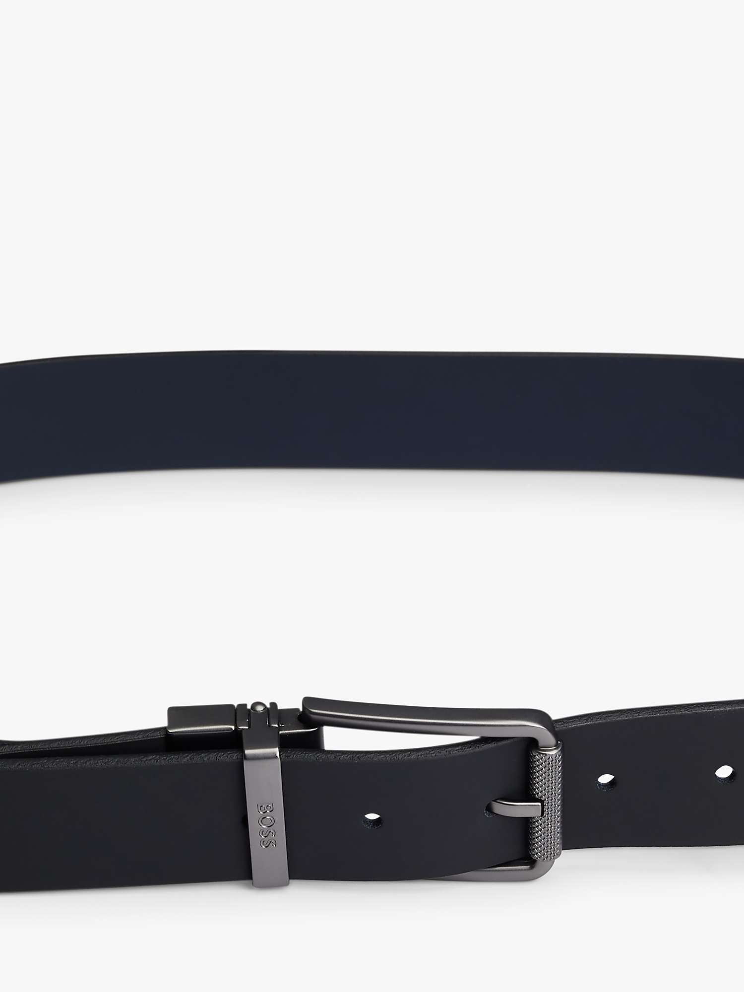 Buy BOSS Tintin Leather Belt, Black Online at johnlewis.com